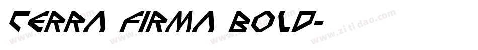 Terra Firma Bold字体转换